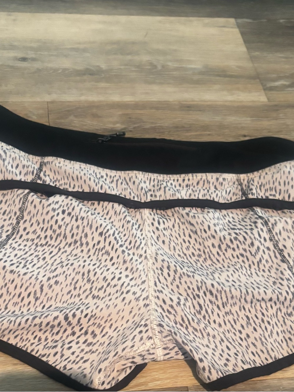 lululemon athletica beige Leopard Print Athletic Shorts